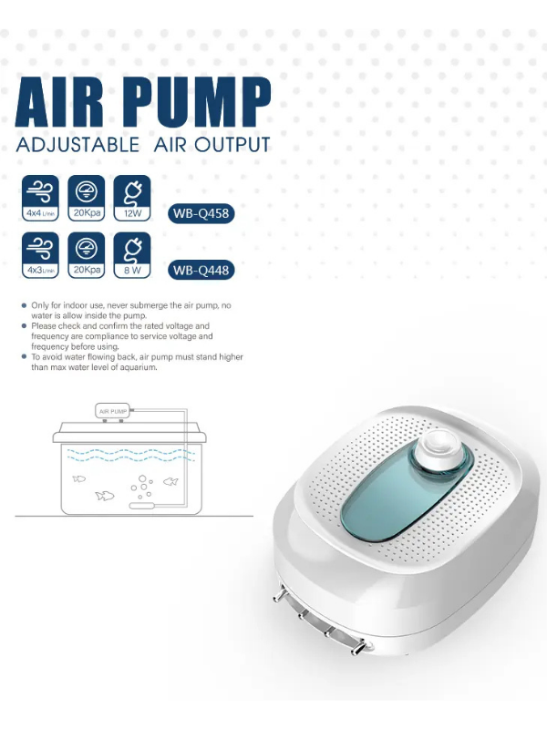 WaterBear Q448 Dört Çıkışlı Hava Motoru 10w 4x3,5L / Dak.