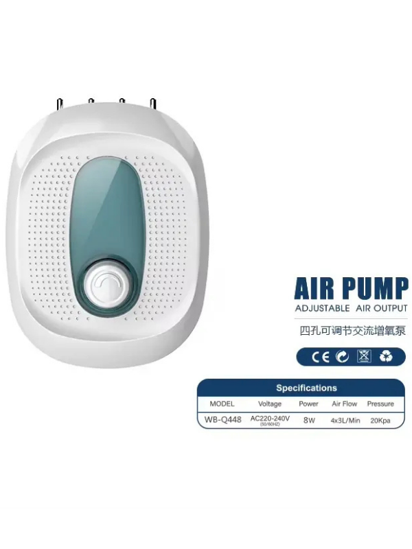 WaterBear Q448 Dört Çıkışlı Hava Motoru 10w 4x3,5L / Dak.