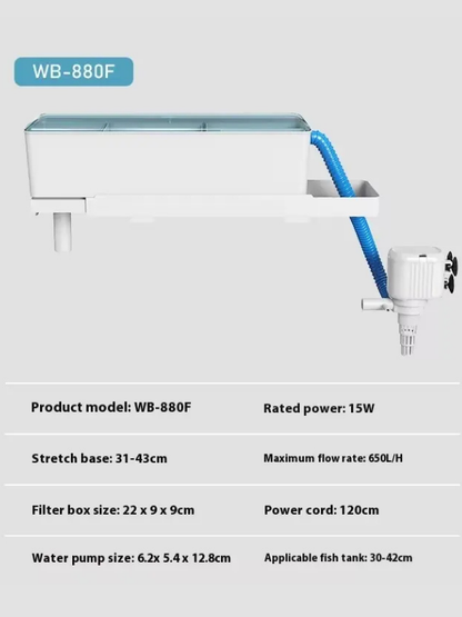 WaterBear 880F Akvaryum Tepe Filtre 15w 650 L/H