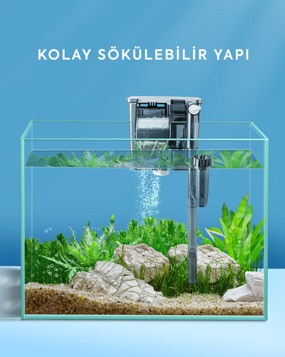 Jingye W155 Şeffaf Askı Filtre Beyaz 3,8W 250L/H